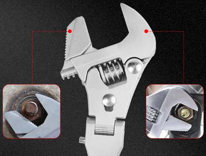 Retractable Folding Adjustable Wrench Shaking Head Ratchet Hydropower Bathroom Wrench
