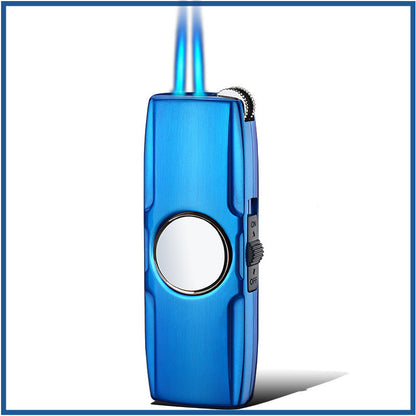 Dual Flush Fashion Windproof Spinning Top Lighter