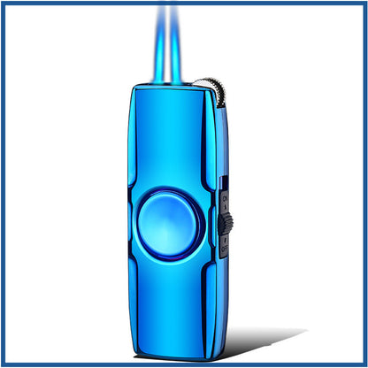 Dual Flush Fashion Windproof Spinning Top Lighter