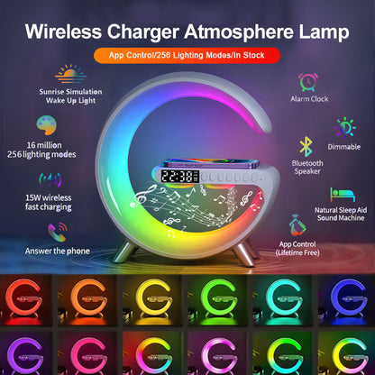 2023 New Intelligent LED Lamp Bluetooth Speake Wireless Charger