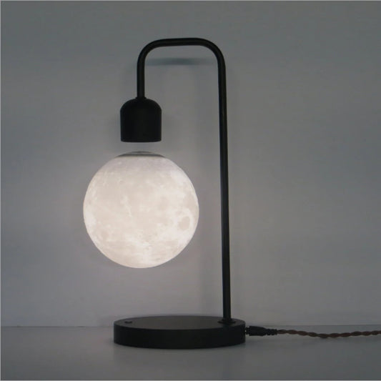 Creative Magnetic Suspension Table Lamp With Mobile Phone Wireless Charging Base LED Night Light Home Desktop Decoration Lamp