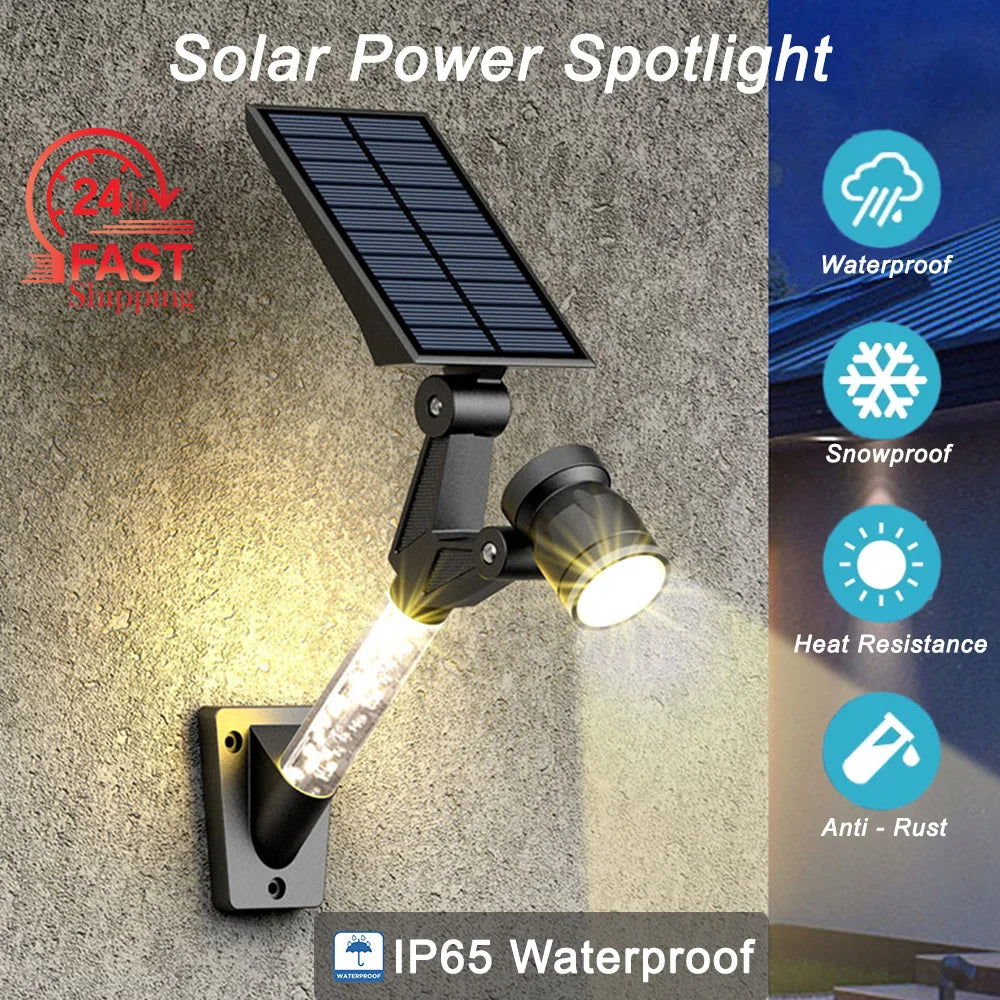 Solar LED Light Solar Landscape SpotLights Outdoor Garden Light Outdoor IP65 Waterproof Solar Power Light Wall Light