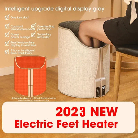 Electric Feet Heater Folding Portable Adjustable Thermostat Foot Warmer for Home Office Feet Heated Warm Feet Winter Cushion