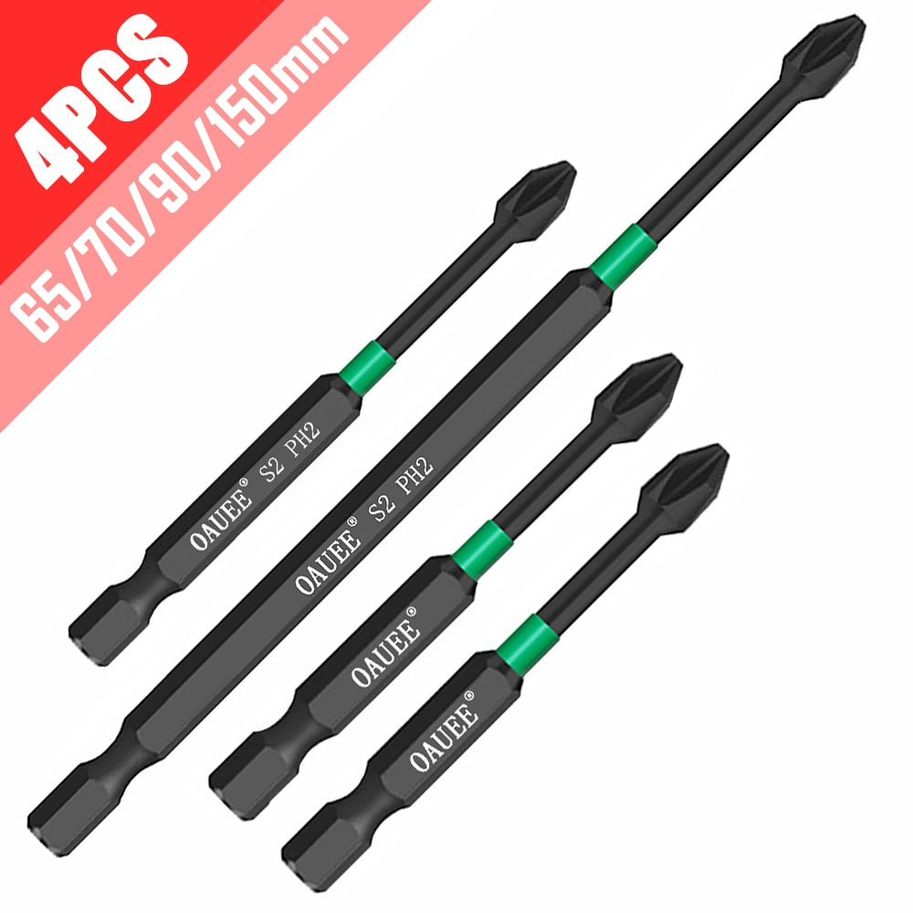 1/2/3/6pcs Magnetic Batch Head Impact Strong Cross High Hardness 25/50/65/70/90mm Anti Non-slip WaterProof PH2 Screwdriver Set