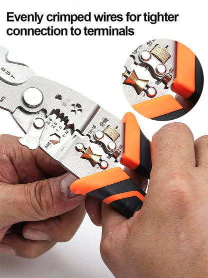 Electrician Specific Wire Stripping Pliers Multifunctional Electricians Maintenance Anti-Slip Stripper Cable Crimper Pliers Tool