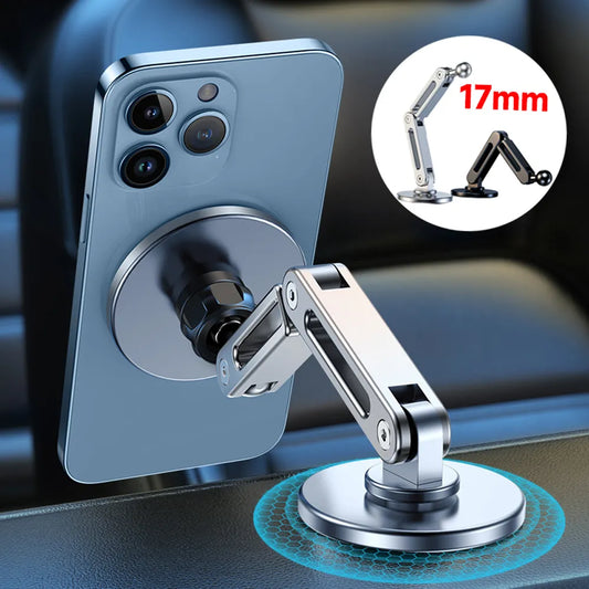Alloy Car Phone Mount Holder Magnetic for Tesla Model 3/X/Y/S MagSafe Accessories 17mm Universal Ball Head Bracket Mount Stand