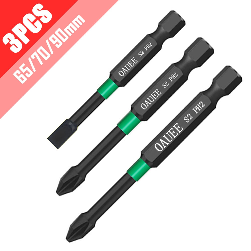 1/2/3/6pcs Magnetic Batch Head Impact Strong Cross High Hardness 25/50/65/70/90mm Anti Non-slip WaterProof PH2 Screwdriver Set