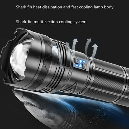 Powerful 100W LED Flashlight USB Rechargeable Zoomable lamp Torch With Built in battery 10000Mah Emergency lantern Outdoor