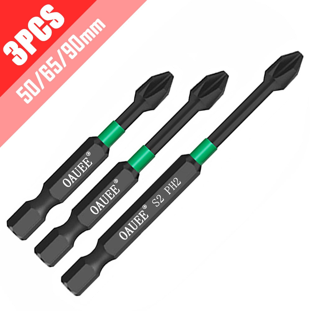 1/2/3/6pcs Magnetic Batch Head Impact Strong Cross High Hardness 25/50/65/70/90mm Anti Non-slip WaterProof PH2 Screwdriver Set