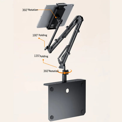 360Degree Bed Tablet Stand for 4-12.9inches Mobile Phones Tablets Lazy Arm Bed Desk Tablet Mount Support for iPad Mini Free Clip