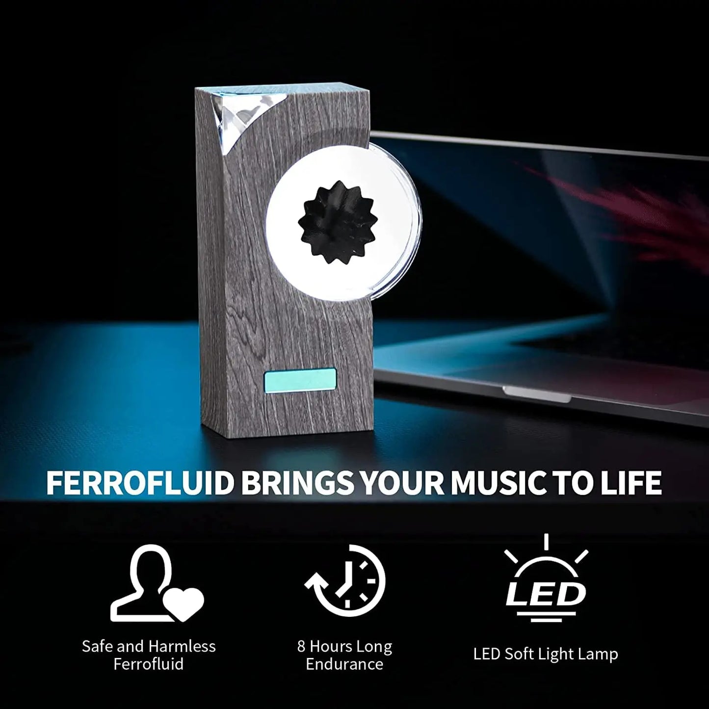 Dancing Ferrofluid Music Rhythm Lamp,Magnetic Fluid Bluetooth Speaker,Ferrofluid Speaker Sound Partner,Ferrofluid Display