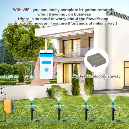 Rain Seer Tuya Zigbee Garden Home Irrigation Watering Timer WiFi Water Timer Mobile Phone Remote Controller