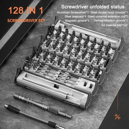 128 in 1 Portable Multi Screw Precision Functional Screwdriver Home Hand Drivers Kit Set New Style Folding PC Phone Repair Tools