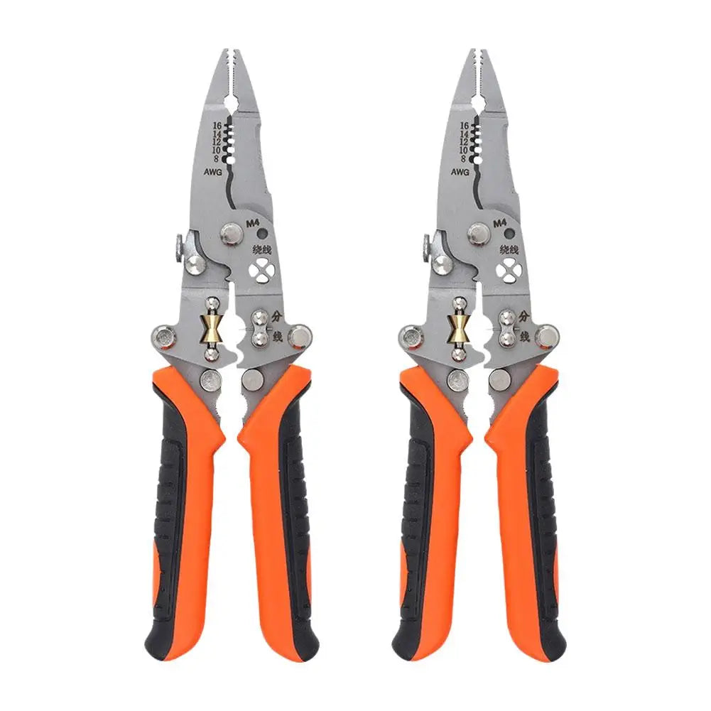 12 In 1 Multifunctional Wire Stripper Crimper Cable Cutter Pliers, Upgraded Foldable Electrical Wire Stripping Tool For Cutting