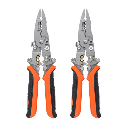 12 In 1 Multifunctional Wire Stripper Crimper Cable Cutter Pliers, Upgraded Foldable Electrical Wire Stripping Tool For Cutting