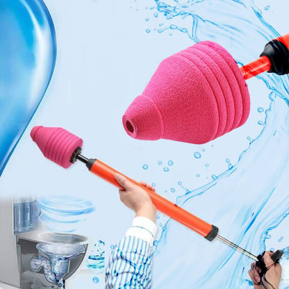 Sewer Pipe Unblocker Air Drain Blaster Dredge Clog Remover High Pressure Drain Plunger Toilet Sewer Dredging Plunger