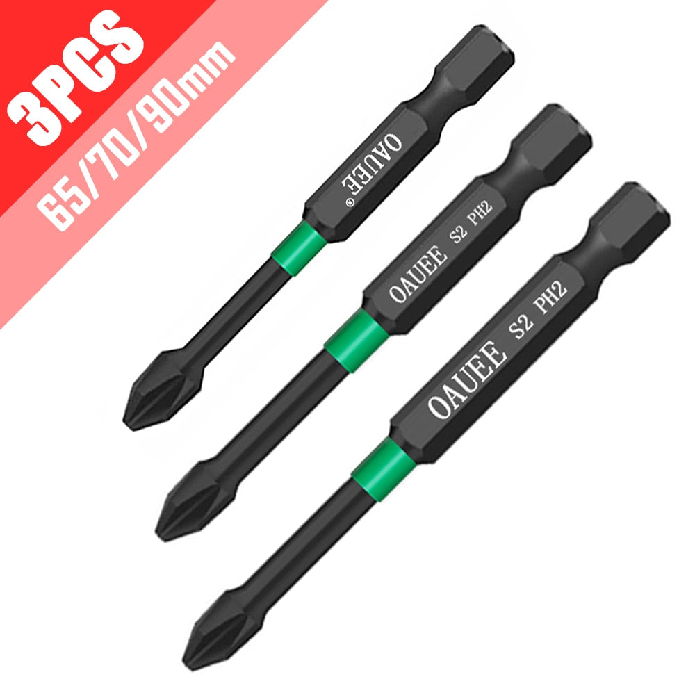 1/2/3/6pcs Magnetic Batch Head Impact Strong Cross High Hardness 25/50/65/70/90mm Anti Non-slip WaterProof PH2 Screwdriver Set