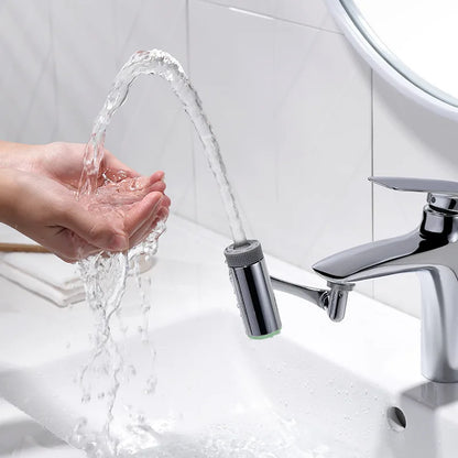Temperature sensing digital display universal faucet water outlet extension spout rotatable bubbler splash-proof household