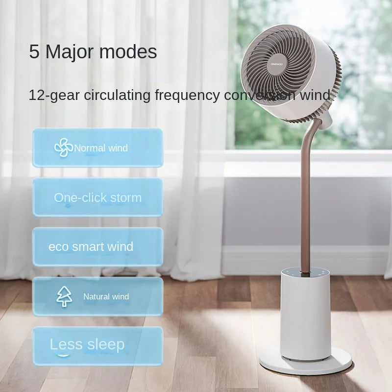 Desk Fan Air Circulator New Household Shaking Head Air Conditioner Fan Natural Wind Light Sound Turbine Ground Fan  Cooling Fan
