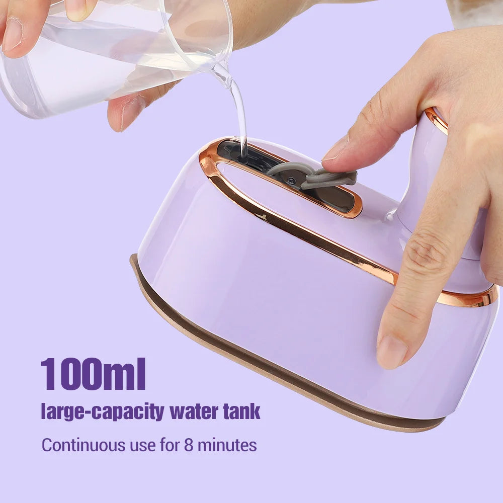 Micro Steam Iron, Travel Steamer for Clothes Portable Mini Steam Iron, 970W Handheld Steamer Dry and Wet Ironing for Home,Travel