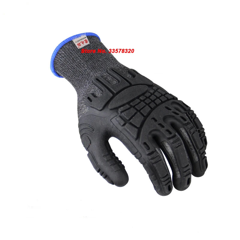 TPE 330 Mechanical Gloves back of hand Anti-smash palm non-slip Strong grip application widely rescue damping protective gloves