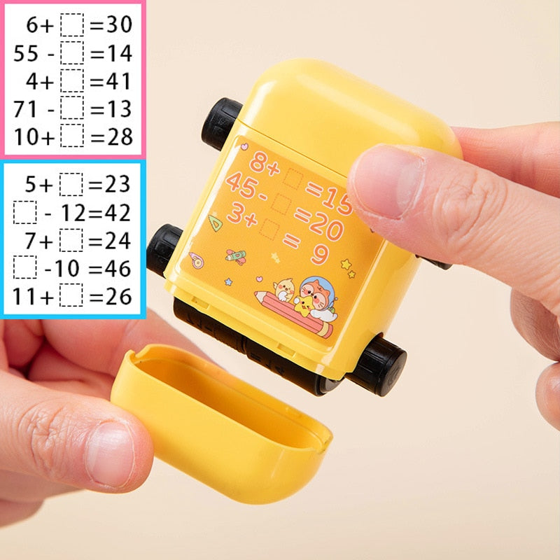 Teaching Stamp 2 in 1Fill In The Blank Roller Reusable Math Roller Stamp Design Digital Stamp Within 100 Math Practice