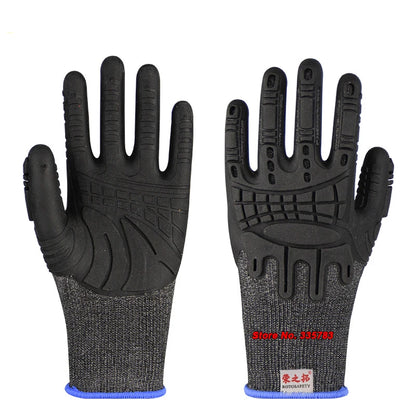 TPE 330 Mechanical Gloves back of hand Anti-smash palm non-slip Strong grip application widely rescue damping protective gloves