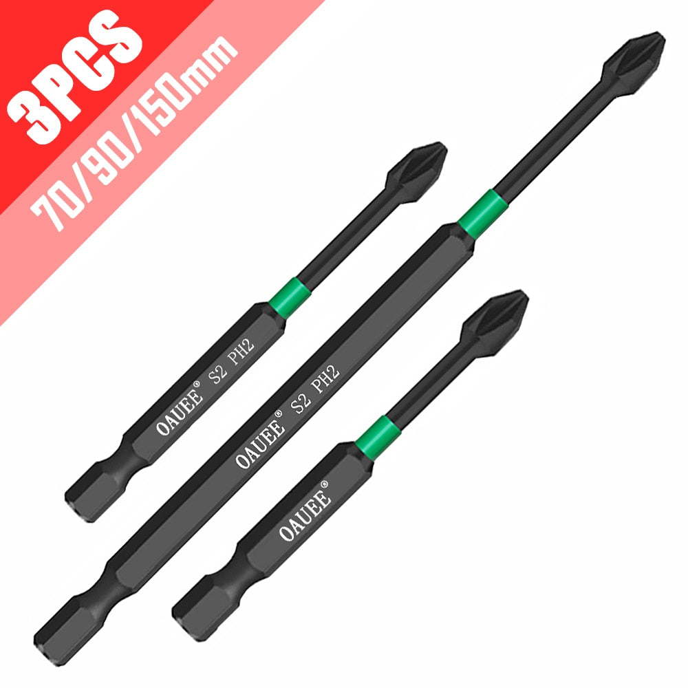 1/2/3/6pcs Magnetic Batch Head Impact Strong Cross High Hardness 25/50/65/70/90mm Anti Non-slip WaterProof PH2 Screwdriver Set