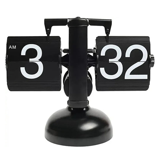 Mordern Style Flip Clock Turning Page Time for Home Desktop Decoration with Full of Sense of Technology