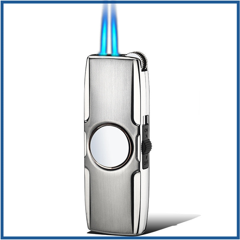 Dual Flush Fashion Windproof Spinning Top Lighter