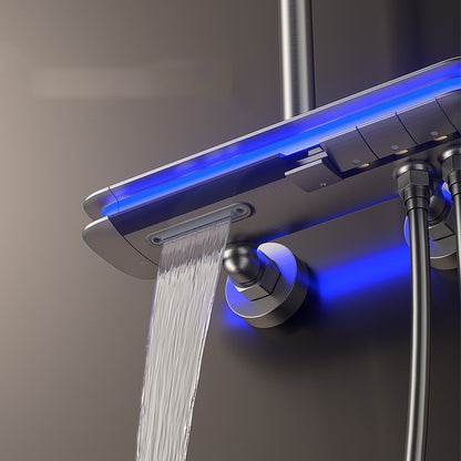 Home Dual Digital Display Ambient Light Thermostatic Shower Set