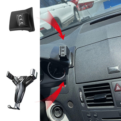 Car Phone Holder For Mercedes Benz 2008-2010 C Class W204 Fixed Bracket Stand Mobile Gravity Linkage