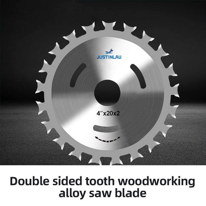 4Inch Alloy Woodworking Double Side Saw Blade Circular Cutting Disc Rotating Drilling Tool For Wood Plastic Aluminum And Steel