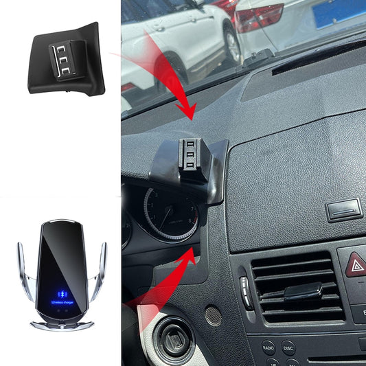 Car Phone Holder For Mercedes Benz 2008 2009 2010 C Class W204 Wireless Charger USB Infrared Fast Charging