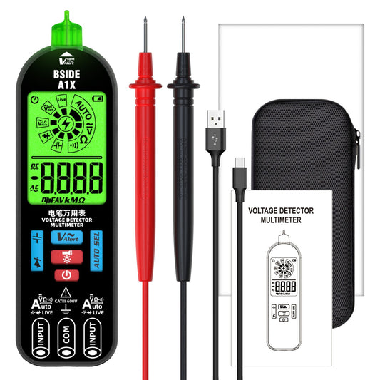 Voltage Tester Digital Voltmeter Non-Contact Electrician Pen Detector Voltmeter Ac Live Wire Test Diode Meter USB Rechargeable