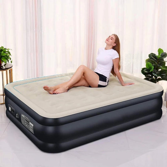 190X100X44CM Household New Inflatable Air Bed Cartoon Atmosphere Pad Thickening Height Mattress Portable Outdoor Camping Mat